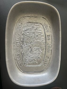 Wilton Matte Pewter-Colored Decorative Plate with Maker Stamps